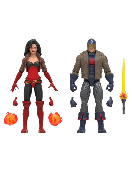 Figura de Acción Marvel Legends Caballero Negro y Sersi 15.24 cm