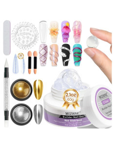 Gel Constructor Sólido MIZHSE 60g Transparente para Uñas 3D