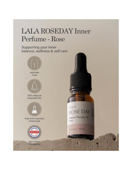 Aceite de Perfume Interior Lala Roseday Rosa 5ml - Cuidado Íntimo