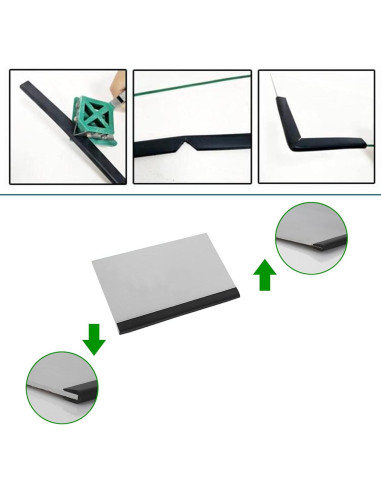 Bisel de borde de goma Tintvent 5 pies negro PVC