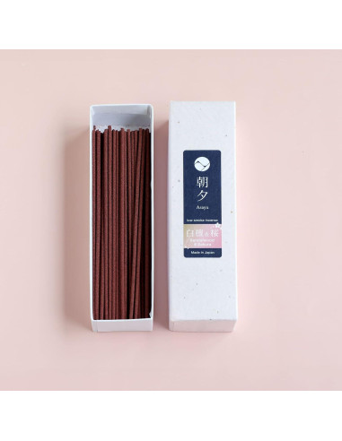 Incienso Bajo Humo Asayu Japón Sakura y Sándalo 20g