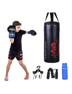 Conjunto Saco de Boxeo Goplus 10 kg con Guantes y Mochila