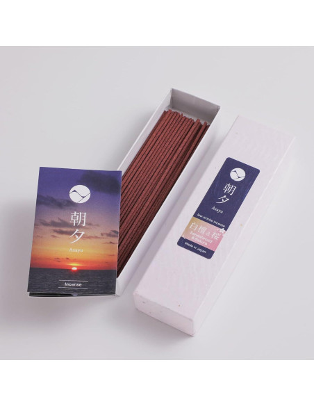 Incienso Bajo Humo Asayu Japón Sakura y Sándalo 20g