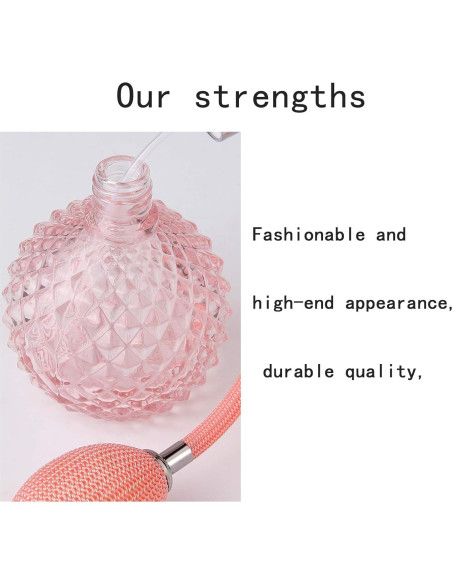 Botella de Perfume Vintage Lamoutor 100ml Rosa Recargable