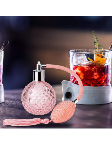 Botella de Perfume Vintage Lamoutor 100ml Rosa Recargable