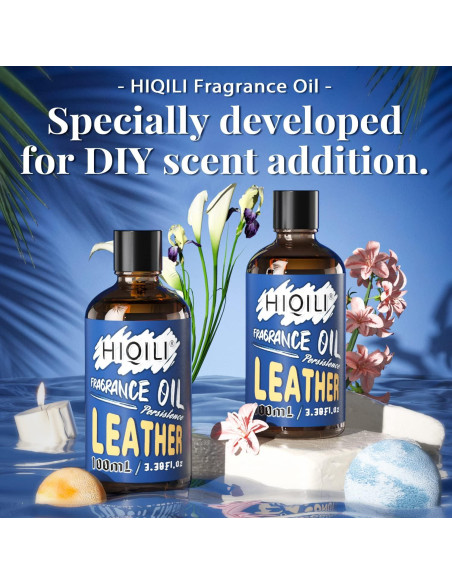 Aceite de Fragancia HIQILI Cuero 100 ml - Aromaterapia y DIY