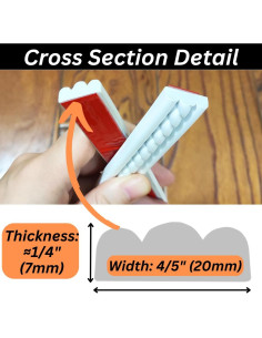 Moldura autoadhesiva flexible PVC Maxiroc 91.44 cm x 2 cm 2