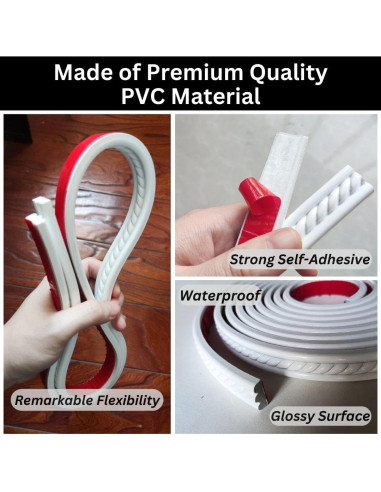 Moldura autoadhesiva flexible PVC Maxiroc 91.44 cm x 2 cm