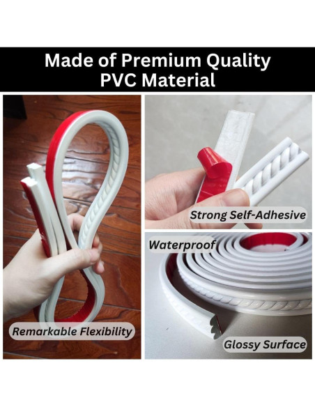 Moldura autoadhesiva flexible PVC Maxiroc 91.44 cm x 2 cm