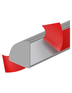 Moldura Cuarterona Flexible Autoadhesiva EYAYEN Gris 1.27cm x 1.27cm x 99.06cm