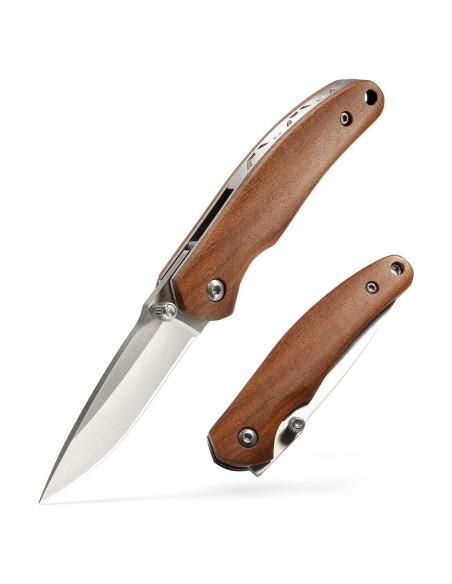 Cuchillo de Bolsillo BARRYSAIL Plegable 60.96 mm Mango Madera