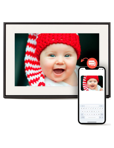 Marco de fotos digital Loop 10.1" Wi-Fi HD táctil negro