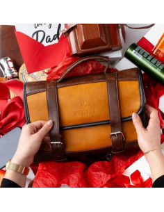 Bolsa de Aseo Vetelli para Hombres - Cuero Resistente al Agua 2