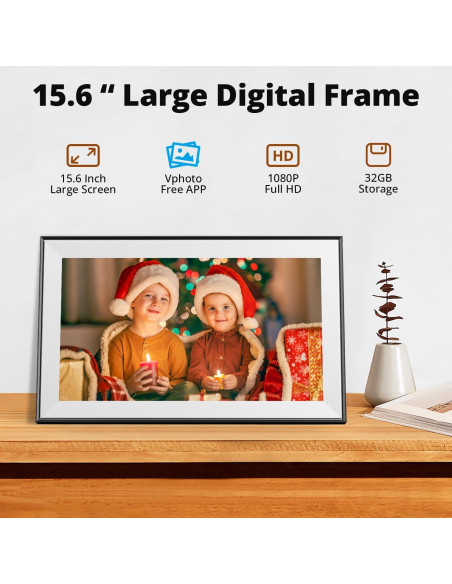 Marco de fotos digital Dragon Touch 15.6" WiFi 32GB FHD