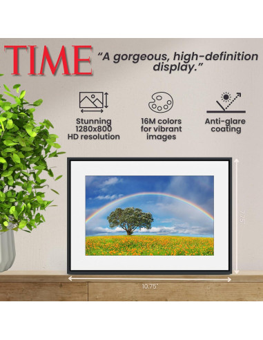 Marco de fotos digital Loop 10.1" Wi-Fi HD táctil negro