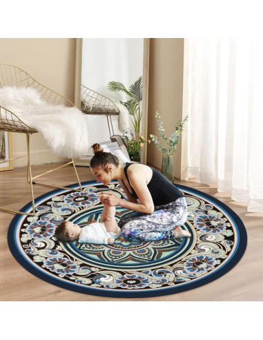 Alfombrilla de Yoga Knsbk Redonda 1.4m Antideslizante 3.5mm