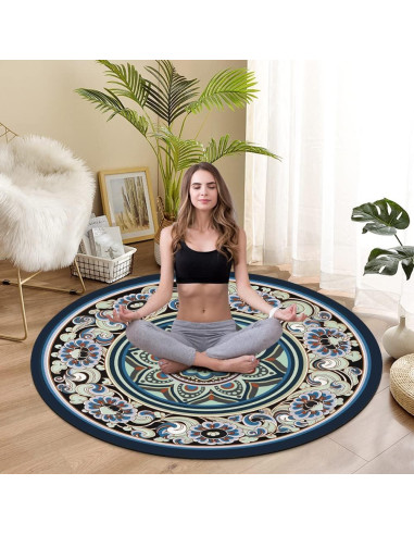 Alfombrilla de Yoga Knsbk Redonda 1.4m Antideslizante 3.5mm
