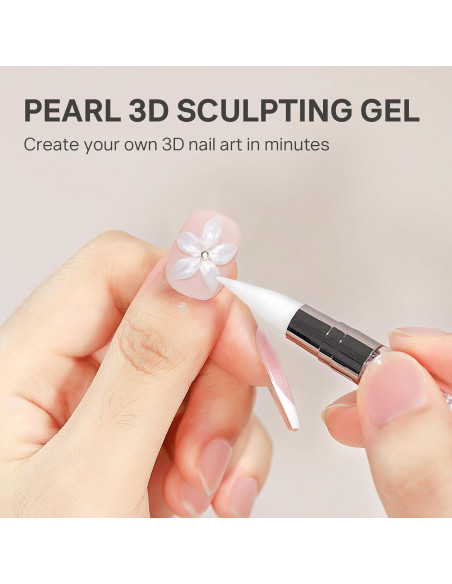 Gel de Esculpido 3D MIZHSE Perla 30g para Uñas Decorativas