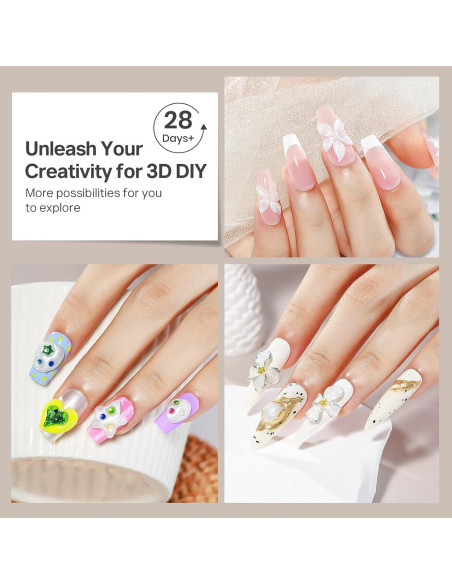 Gel de Esculpido 3D MIZHSE Perla 30g para Uñas Decorativas