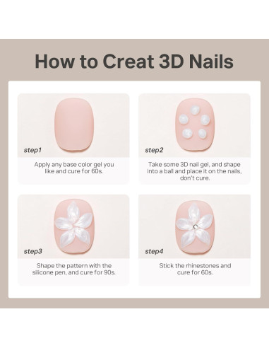 Gel de Esculpido 3D MIZHSE Perla 30g para Uñas Decorativas