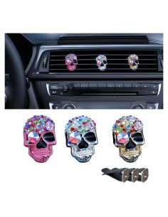 3 Clips de Ventilación para Ambientadores de Coche LAINLOY Calavera