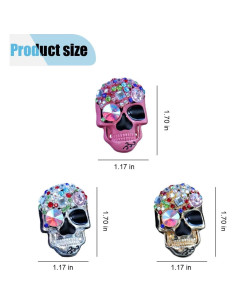 3 Clips de Ventilación para Ambientadores de Coche LAINLOY Calavera 2