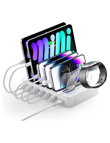 Estación de Carga Rápida Unitek 60W 6 Puertos QC3.0