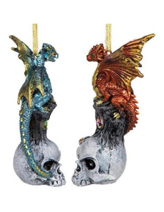 Adornos Navideños Dragones Skull Hollow - 2 Piezas 11.43 cm 2