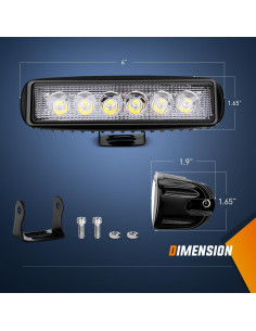 Luces de Niebla LED Nilight 18W 2PCS Impermeables 15019S-B 2