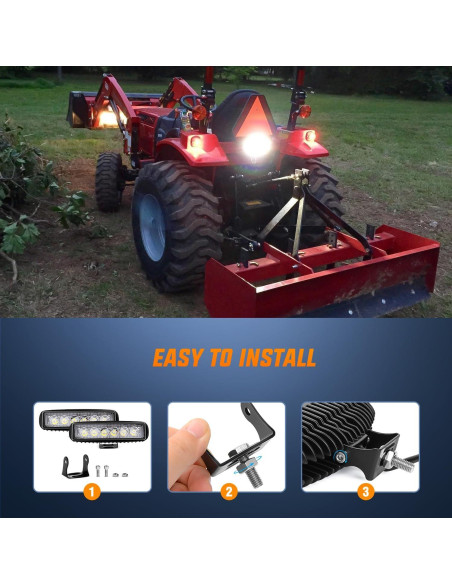 Luces de Niebla LED Nilight 18W 2PCS Impermeables 15019S-B