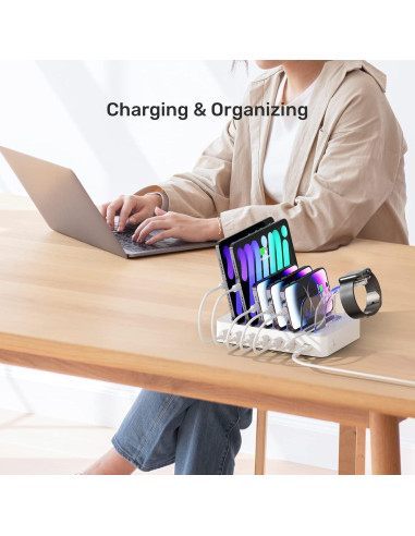 Estación de Carga Rápida Unitek 60W 6 Puertos QC3.0