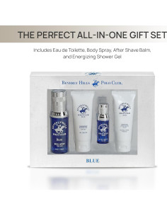 Conjunto de regalo 4 piezas Beverly Hills Polo Club - Eau De Toilette, spray corporal, after shave y gel de ducha 2