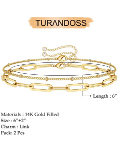 Brazalete Ajustable de Oro 14K para Mujeres - Cadena Ovalada y Perlas 2