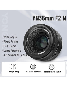 Lente Yongnuo YN35mm F2N para Cámaras DSLR Nikon 2