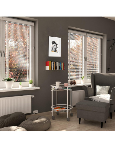 Estantería Flotante de Metal Wallniture Bali 43.2x15.2cm Blanca