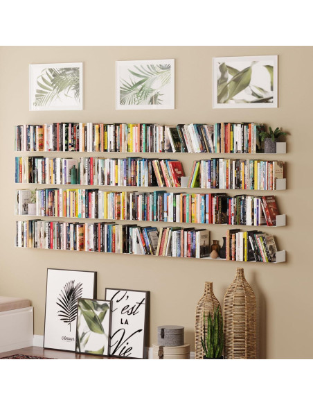 Estantería Flotante de Metal Wallniture Bali 43.2x15.2cm Blanca