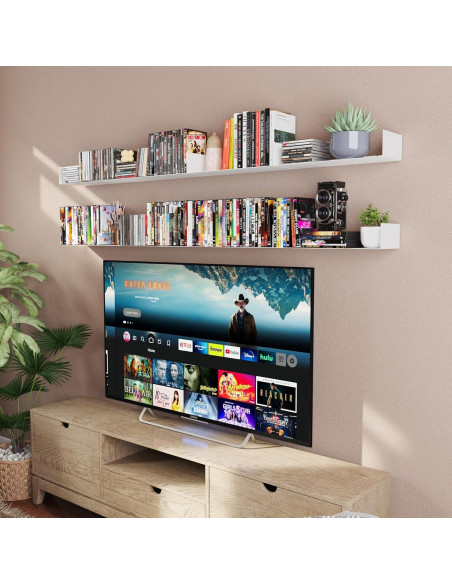 Estantería Flotante de Metal Wallniture Bali 43.2x15.2cm Blanca