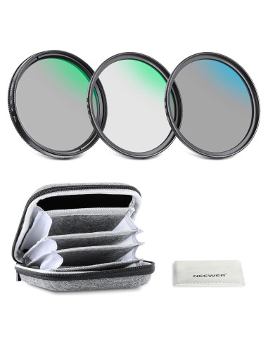 Filtro de Lente NEEWER UV/CPL/ND4 67mm con Estuche Duro
