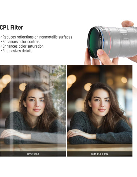 Filtro de Lente NEEWER UV/CPL/ND4 67mm con Estuche Duro Filtro de Lente NEEWER UV/CPL/ND4 67mm con Estuche Duro