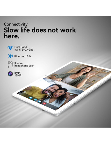 Tableta 2 en 1 TOOTON 2024 10.1" Octa-Core 128GB Plata