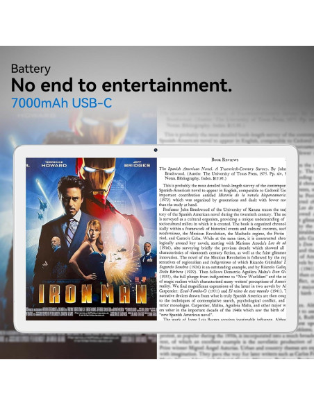 Tableta 2 en 1 TOOTON 2024 10.1" Octa-Core 128GB Plata