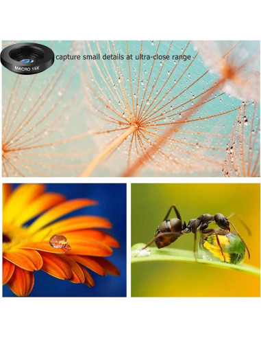 Kit de Lentes 11 en 1 para Celular SEVENKA - Macro, Gran Angular, Ojo de Pez