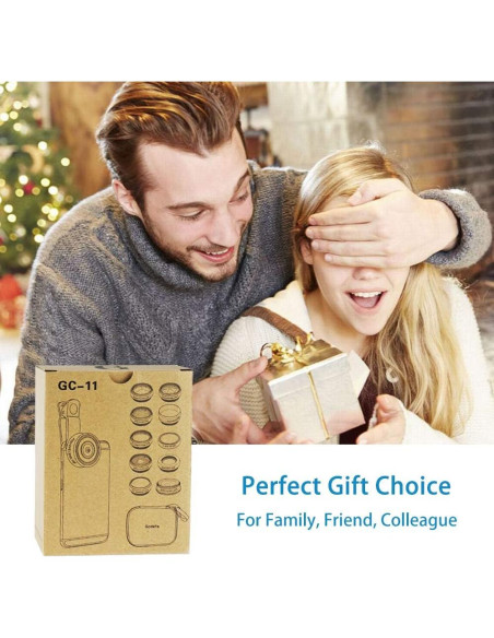 Kit de Lentes 11 en 1 para Celular SEVENKA - Macro, Gran Angular, Ojo de Pez