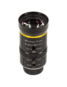 Lente Zoom C-Mount 8-50mm Arducam para Raspberry Pi HQ