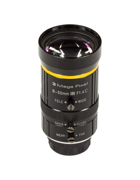 Lente Zoom C-Mount 8-50mm Arducam para Raspberry Pi HQ