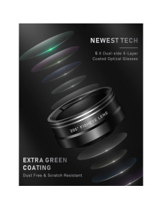 Kit de Lentes para Teléfono Borcorz - Telefoto 22X, Gran Angular 0.67X, Macro 25X 2