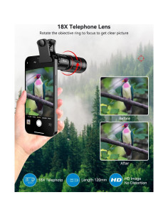 Kit de Lentes para Teléfonos APEXEL 4 en 1 con Trípode 2