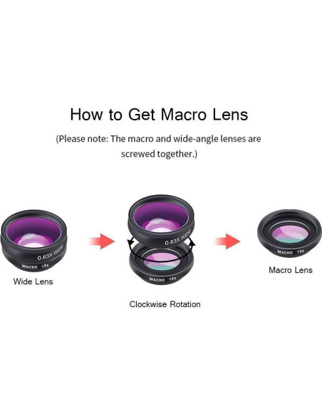 Kit de Lentes para Teléfonos APEXEL 4 en 1 con Trípode