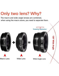 Kit de Lentes para Cámara de Teléfono Anjielo Smart 3 en 1 2
