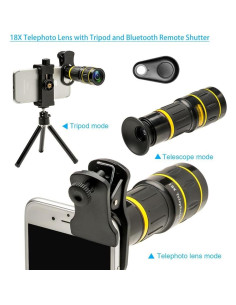 Kit de Lentes para Cámara de Teléfono Godefa 6 en 1 Telefoto 18X 2